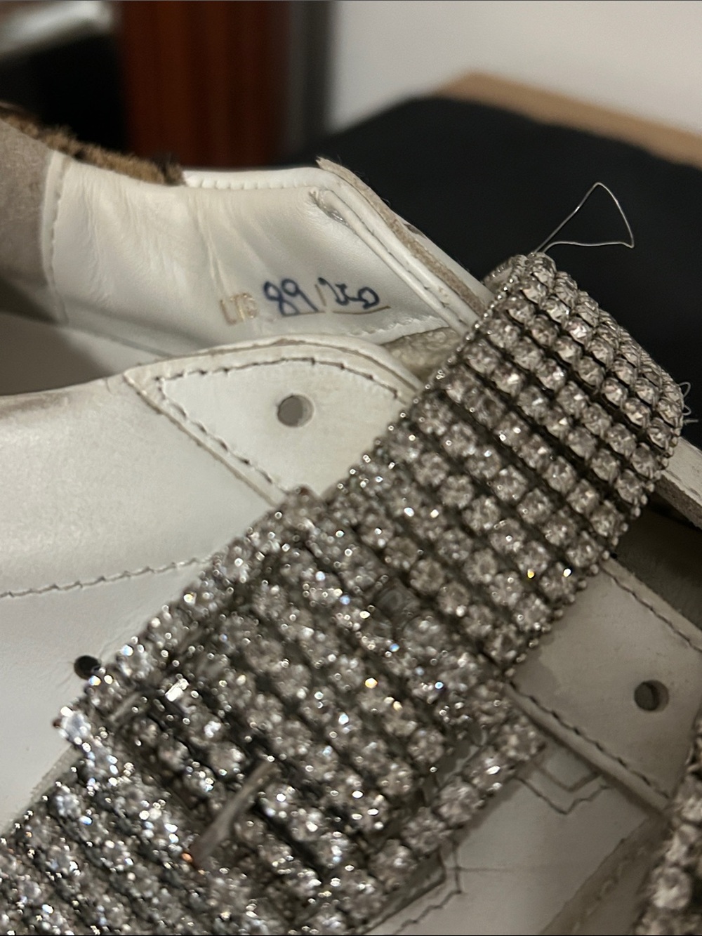Golden Goose Limited White Edition Strap Women's Sneakers with Leopard Collar - Picture 7 of 9